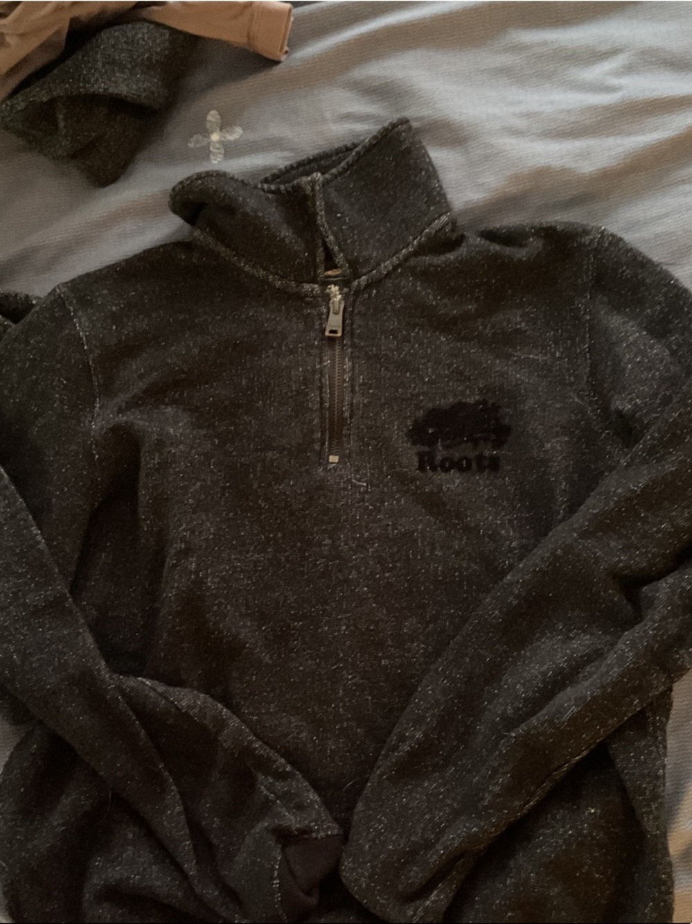 Roots Men’s Dark Charcoal Zip-Up Sweater
